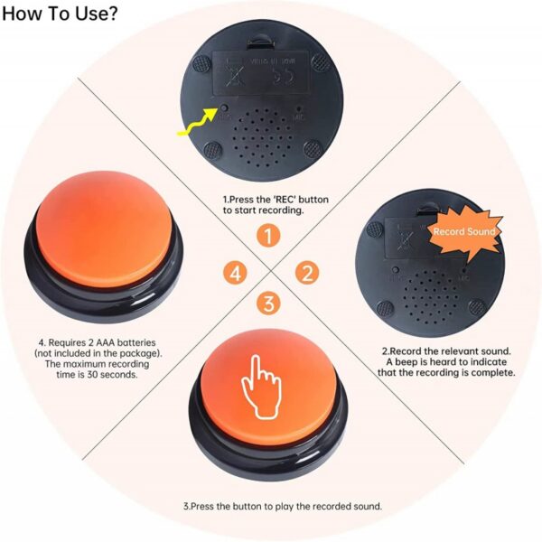 1005005625380613_2 Dog Buttons For Communication Pet Training Buzzer, 30 Second Record
