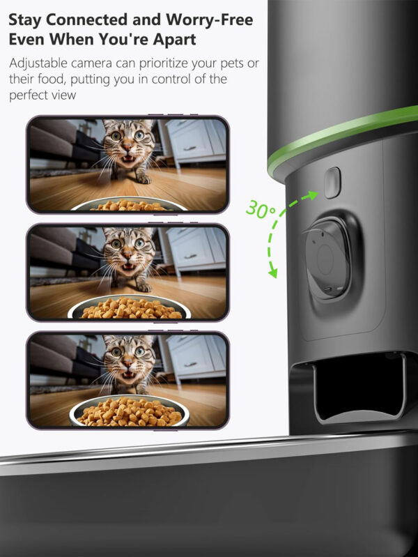 Automatic Cat Feeder Camera Pet Smart Wifi Tuya App Control Kibble Dispenser