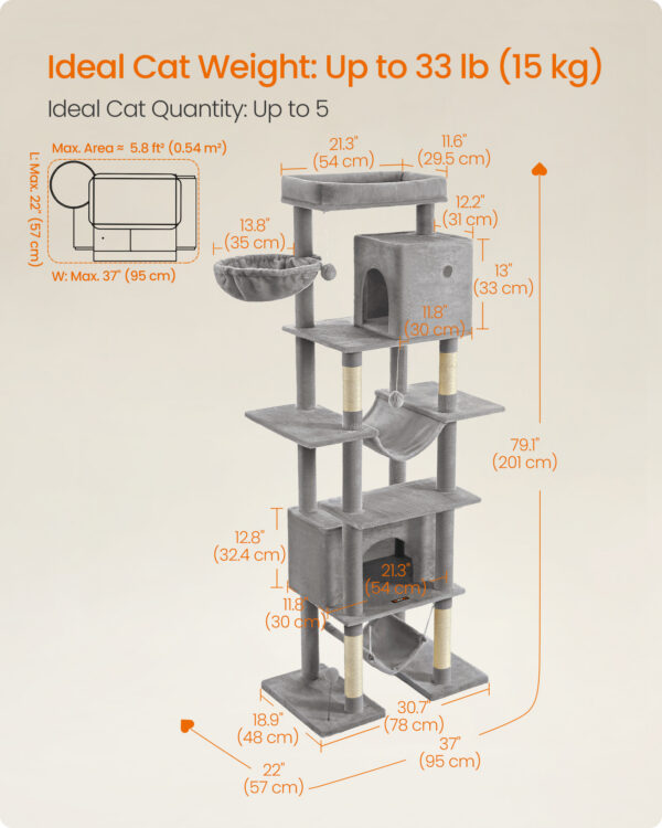 1005008530033530_1 Xxl Large Cat Tower For Indoor Cats, Multi-Level Cat Condo Free Shipping