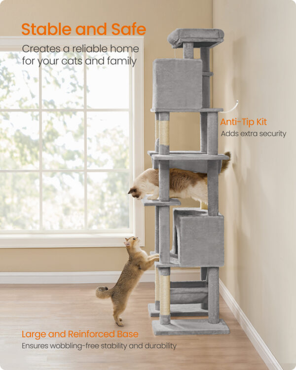 1005008530033530_3 Xxl Large Cat Tower For Indoor Cats, Multi-Level Cat Condo Free Shipping