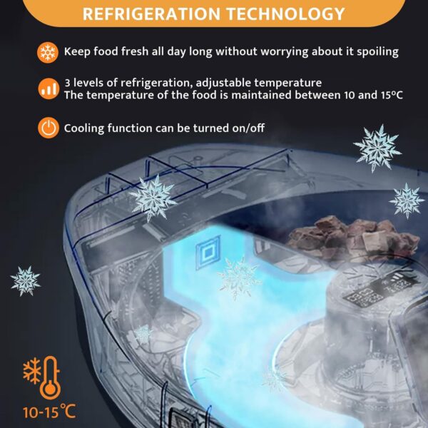 Smart Pet Feeder With Refrigeration And Timer 5 Compartments