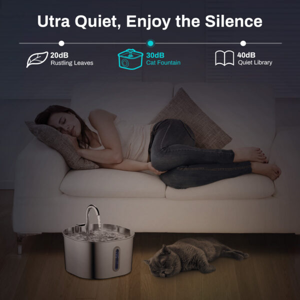 Dog Drinking Fountain For Cats, Ultra Quiet Water Pum