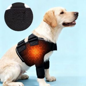 1005010635922081_0 Adjustable Dog Shoulder Harness Knee Brace Joint Wrap Front Leg Protecting