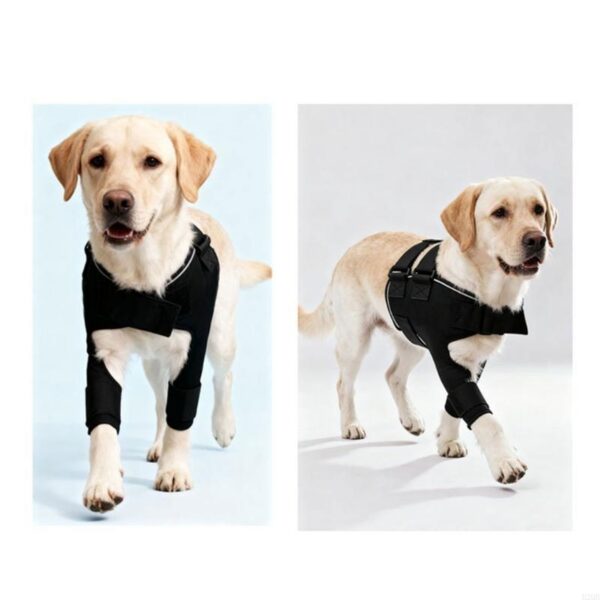 1005010635922081_2 Adjustable Dog Shoulder Harness Knee Brace Joint Wrap Front Leg Protecting