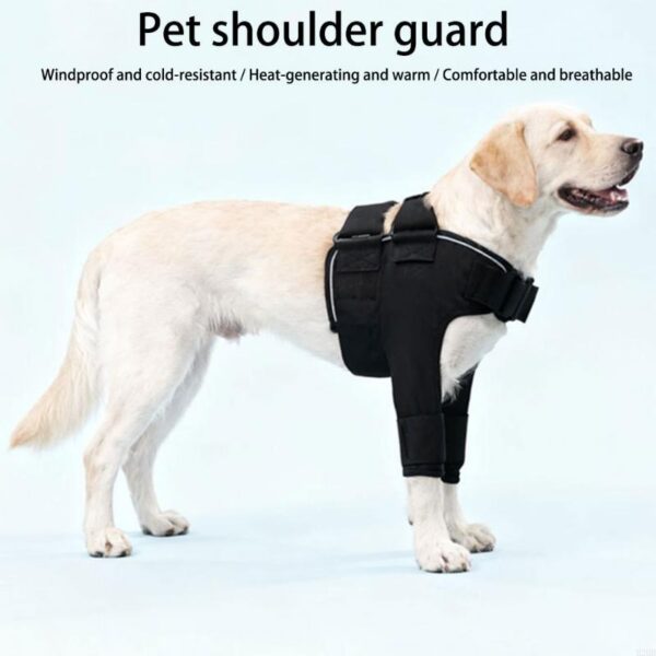 1005010635922081_3 Adjustable Dog Shoulder Harness Knee Brace Joint Wrap Front Leg Protecting