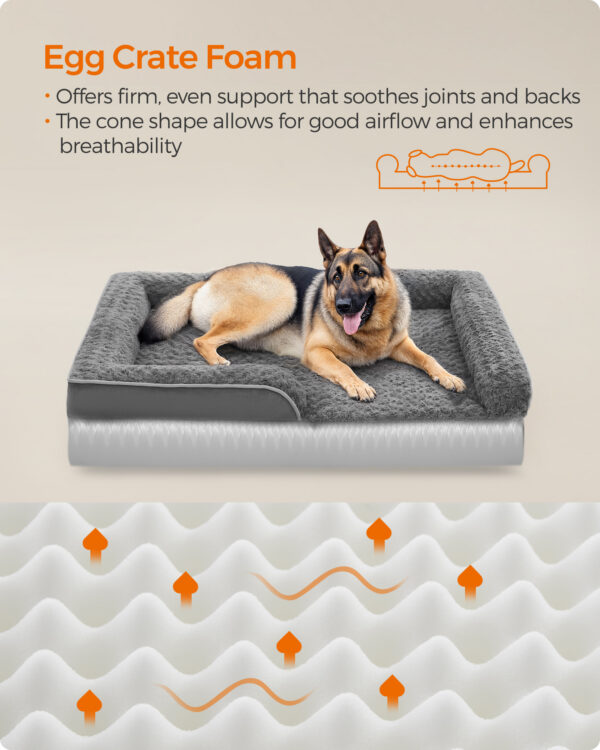 1005011538890048_3 Dog Bed Sofa Pet Couch With Sides, Removable Washable Cover Free Shipping