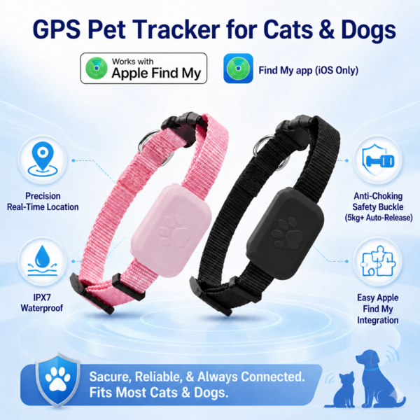 Collar Anti-Lost Dog Cat Global Locator For Apple Find App Free Shipping