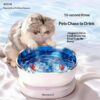 Wireless Cat Water Fountain 100 Days Long Battery Life Ultra Quiet Magnetic
