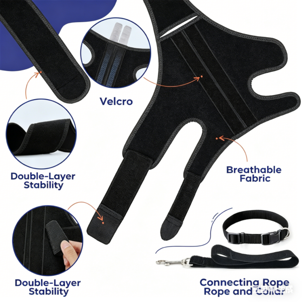 1005012096888365_1 Dog Hind Leg Knee Brace Joint Support Pet Rehabilitation Leg Wrap Aid