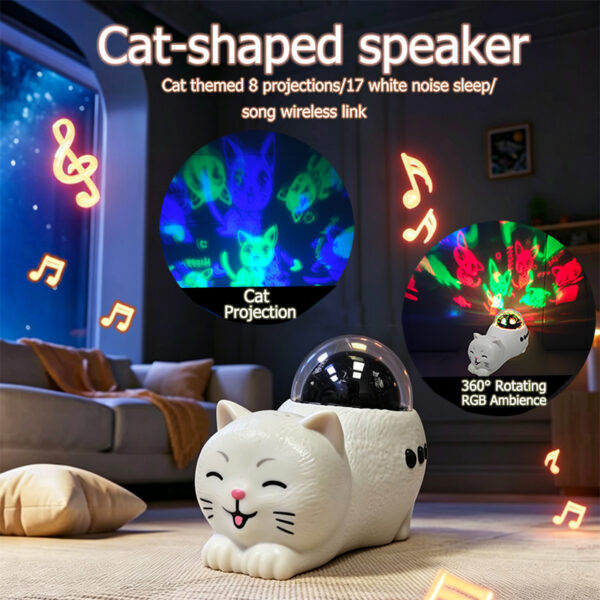 1005012108393975_0 Ambience, Featuring A White Noise Sleep Aid Function, Cat-Themed Projec