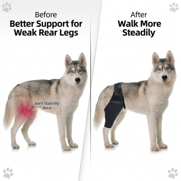 Adjustable Dog Hind Leg Protector Wrap Recovery Sleeve For Arthritis