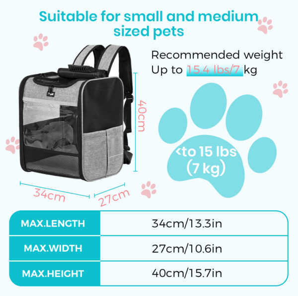 Bag For Cats & Small Dogs Up To 7Kg, 34×27×40Cm Free Shipping