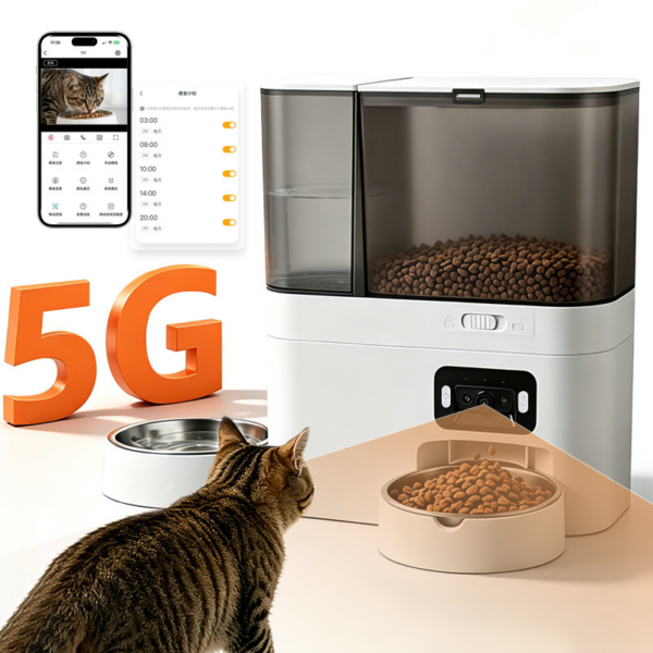 Large Capacity Two-In-One Smart Pet Feeder And Water Dispenser Wifi Camera