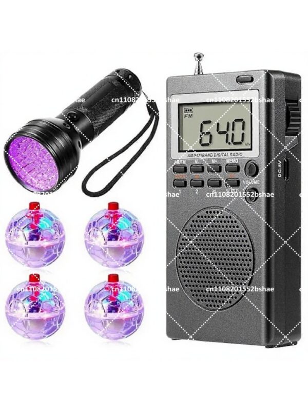 1005012739154033_0 Paranormal Detector Radio Set With Led Cat Ball, Speaker & Rechargeable Battery