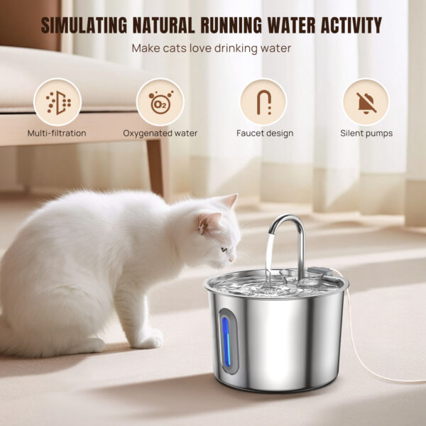 1005012797100437_2 Ultra Quiet Pet Water Fountain Dispenser With Water Level Window