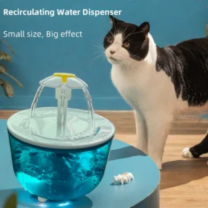 1005012814796590_0 Cat Water Fountain 1.2L Recirculating Usb Powered Silent Filter Foam