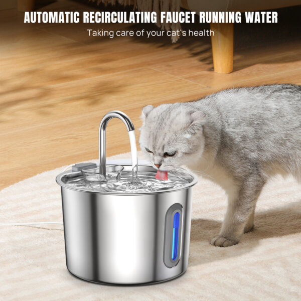 Pet Water Fountain With Visible Window And 2 Filters